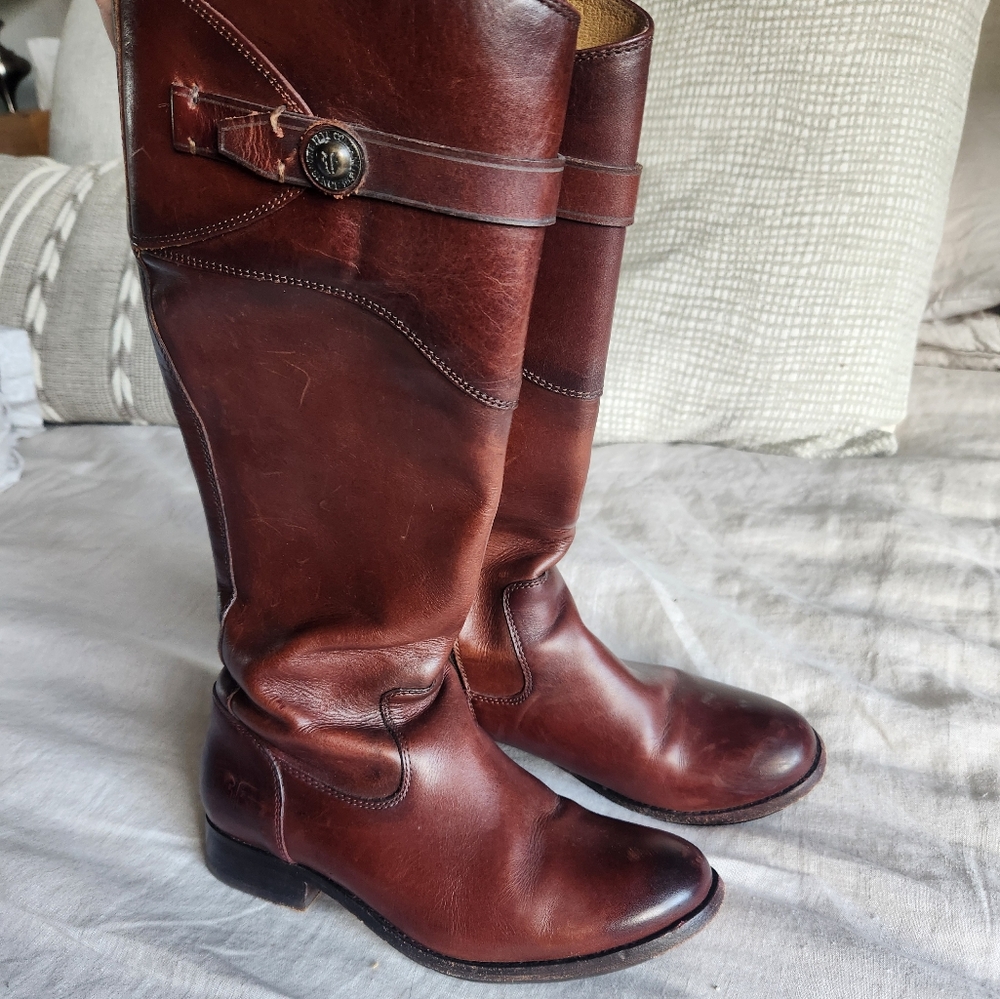 Frye Brown Leather Riding Boots